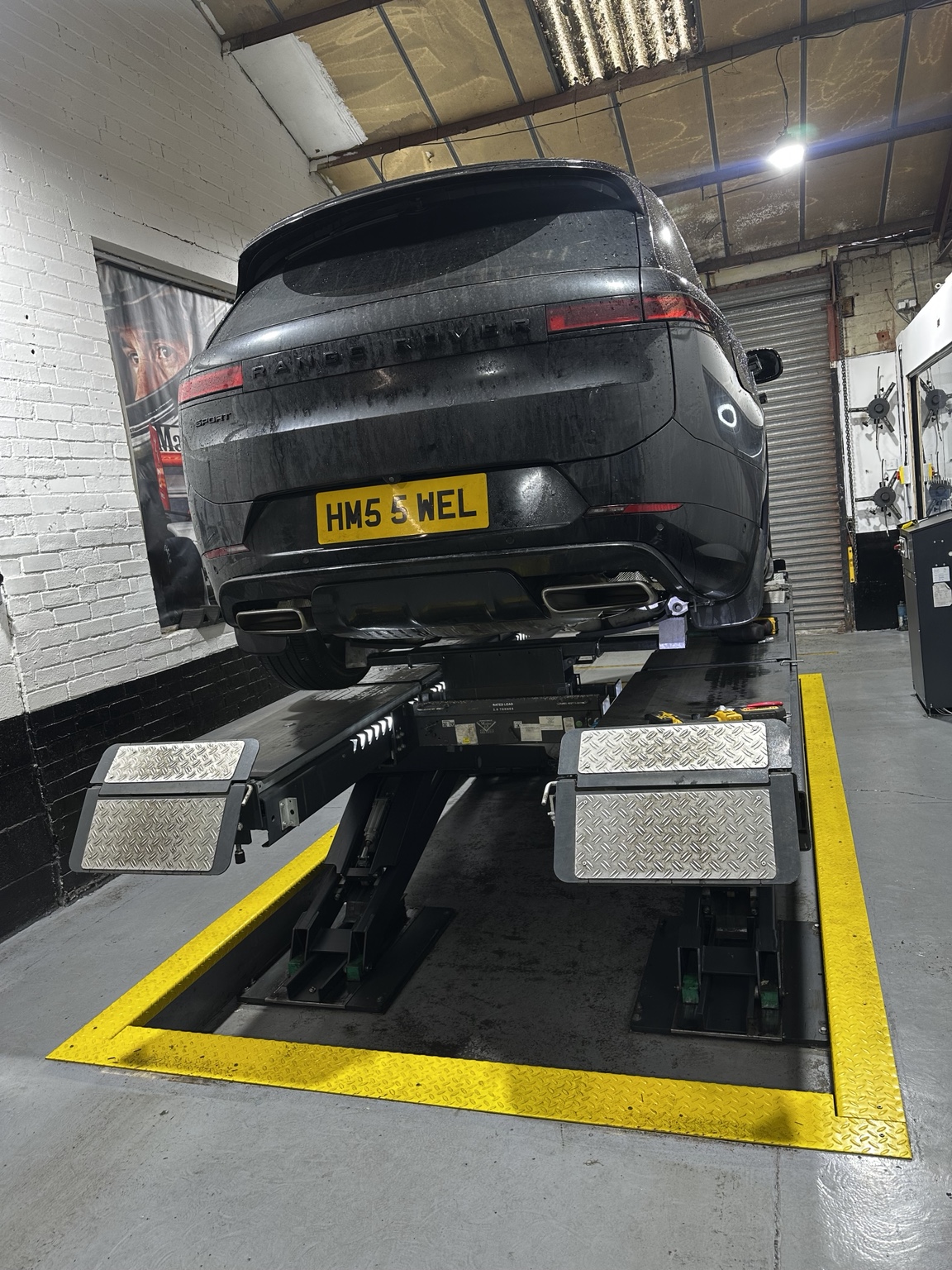 Range Rover Sport on the Hydro Autos MOT lane
